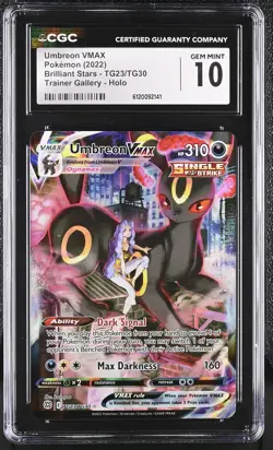 UMBREON VMAX Brilliant Stars Trainer Gallery #TG23 CGC 10 Pokemon [Nostalgium] - Image 1