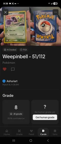 2004 Pokemon Weepinbell #51/112 EX FireRed LeafGreen Reverse Holo NM - Image 3