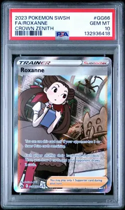Roxanne GG66/GG70 PSA 10 - 2023 Pokemon Crown Zenith Galarian Gallery - Image 1