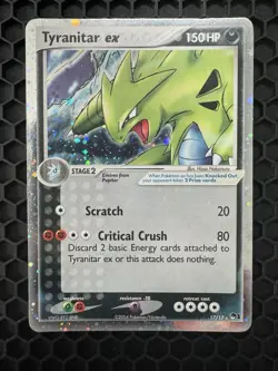 Tyranitar EX 17/17 POP Series 1 Holo Ultra Rare Pokemon 2004 NM- - Image 2