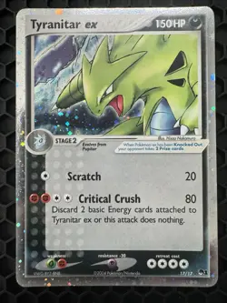 Tyranitar EX 17/17 POP Series 1 Holo Ultra Rare Pokemon 2004 NM- - Image 3