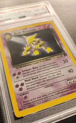 Dark Alakazam Holo 2000 Pokemon Team Rocket #1 PSA 8 NM-MT Vintage - Image 2