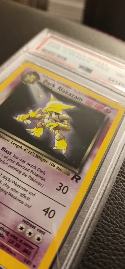 Dark Alakazam Holo 2000 Pokemon Team Rocket #1 PSA 8 NM-MT Vintage - Image 4