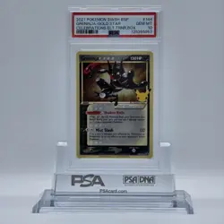2025 Pokemon SWSH BSP Celebrations ELT TRNR Box #144 Greninja Gold Star GEM MT10 - Image 1