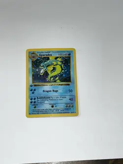 Pokemon TCG Gyarados Base Set Shadowless 1st Edition Holo Rare 6/102 1999 WOTC - Image 2