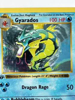 Pokemon TCG Gyarados Base Set Shadowless 1st Edition Holo Rare 6/102 1999 WOTC - Image 4