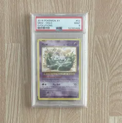 XY EVOLUTIONS POKEMON MEW 53/108 HOLO PSA 9 - Image 1