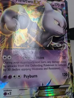 Pokemon TCG Mewtwo EX Black Star Promo XY183 Ultra Rare Holo LP - Image 2
