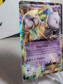 Pokemon TCG Mewtwo EX Black Star Promo XY183 Ultra Rare Holo LP - Image 3