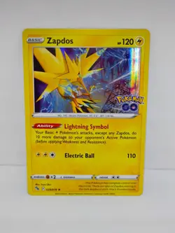 Zapdos Pokemon Go Holo Pokemon TCG 029/078 Rare - Image 1