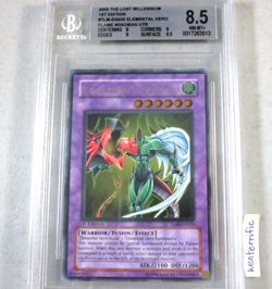 BGS 8.5 Elemental Hero Flame Wingman TLM-EN035 1st Ultimate Rare YuGiOh English - Image 1