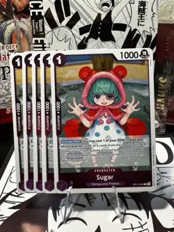 Bandai One Piece Card Game Sugar OP10-065 Foil 5 Cards Bundle - Image 1