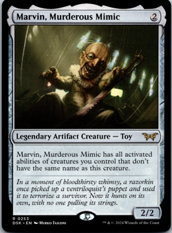 Marvin, Murderous Mimic (253) - MTG - Duskmourn: House of Horror Regular - Image 1