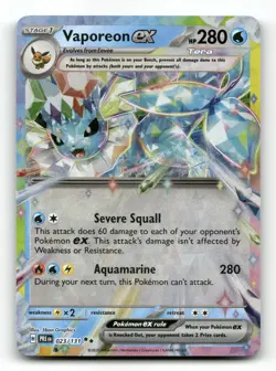 Vaporeon ex 023/131 - Prismatic Evolutions - Pokemon Card NM/M - Image 1