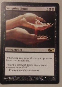 Sanguine Bond. Core set 2010 (M10). Rare. Light to medium wear. Free Shipping - Image 1