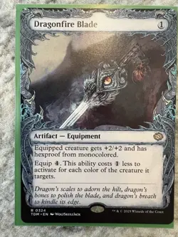 Dragonfire Blade - Showcase - 324 - Tarkir: Dragonstorm (TDM) MTG - Image 1