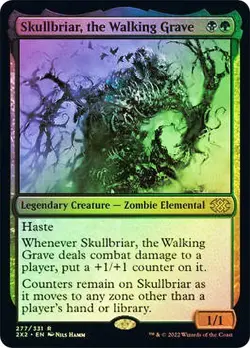 Foil SKULLBRIAR, THE WALKING GRAVE Rare R 277/331 2X2 EN MTG Magic DOUBLE MASTER - Image 1