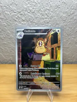Pokemon TCG Raticate Rare Full Art Holo Card 099/088 English Perfect Order (2) - Image 1
