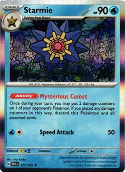 Pokemon TCG Starmie 121/165 Sv: Scarlet & Violet 151 Holo VLP - Image 1