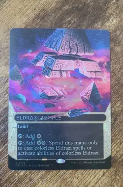 Eldrazi Temple O104 Borderless Stellar Galaxy Foil 0104 NM Edges Of Eternity - Image 1