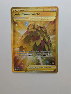 Leafy Camo Poncho - 214/195 - Pokemon Silver Tempest Secret Rare Card NM - Image 1