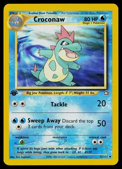 Pokemon Card - Croconaw 1st Edition Neo Genesis 32/111 Uncommon - Image 1