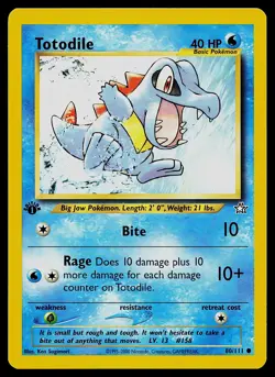 Pokemon Card - Totodile 1st Edition Neo Genesis 80/111 Common - Image 1