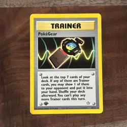 Pokemon Trainer Card PokeGear 88/111 1st edition Neo Genesis Rare NM - Image 1