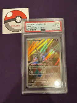 Pokemon TCG Mimikyu Scarlet & Violet Promo Card 075/Promo PSA 10 - Image 1