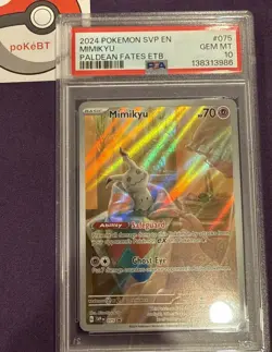 Pokemon TCG Mimikyu Scarlet & Violet Promo Card 075/Promo PSA 10 - Image 2