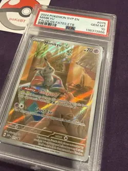 Pokemon TCG Mimikyu Scarlet & Violet Promo Card 075/Promo PSA 10 - Image 4