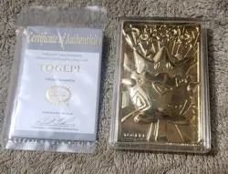 Togepi 23K Gold Plated Trading Card Pokemon 1999 Nintendo [Limited Edition] CIB - Image 2