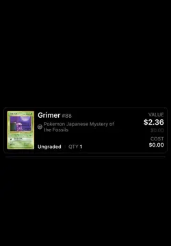 Pokemon Vintage Japanese Rocket Gang Mystery of the Fossils Grimer #88 Lot - Image 4