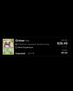 Pokemon Vintage Japanese Rocket Gang Mystery of the Fossils Grimer #88 Lot - Image 5