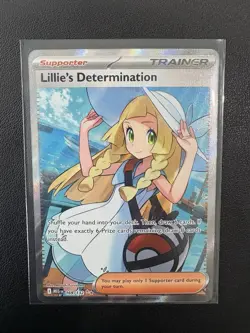 Pokemon Lillie's Determination Full Art Holo Ultra Rare Me01 169/132 Card NM - Image 2