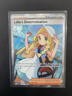 Pokemon Lillie's Determination Full Art Holo Ultra Rare Me01 169/132 Card NM - Image 3