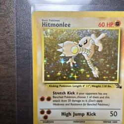 Pokemon Hitmonlee holo Fossil 7/62 1999 Wizards - Image 2