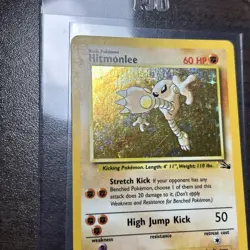 Pokemon Hitmonlee holo Fossil 7/62 1999 Wizards - Image 3