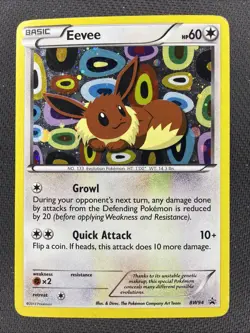 Eevee BW94 Promo BW Black Star Promos Pokemon Moderately Played - Image 1