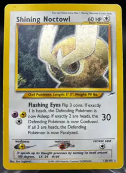 2002 Shining Noctowl 110/105 Unlimited Shiny English Neo Destiny Pokemon WOTC - Image 1