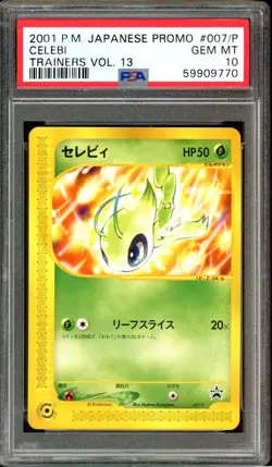 Celebi Pokemon 2001 Trainers Magazine Vol. 13 Promo Japanese 007/P PSA 10 - Image 1
