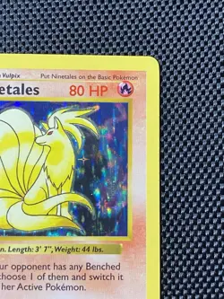 Ninetales - Black Flame Shadowless Holo 12/102 Base Set Pokemon TCG LP - Image 3