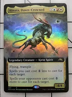 MTG 1x Hinata, Dawn-Crowned Kamigawa: Neon Dynasty EXTENDED ART FOIL - Image 1