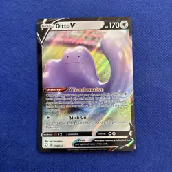 Shining Fates 050/072 Ditto V Pokemon Ultra Rare Card - NM - Image 1