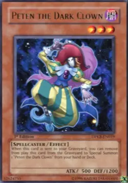 [RARE] YuGiOh - Peten the Dark Clown - DPKB-EN019 NM/LP 1st Ed - Image 1