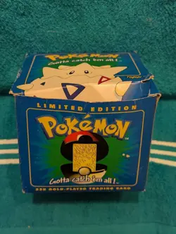 Vintage 1999 Pokemon Burger King 23k Gold Plated Trading Card Togepi Blue Sealed - Image 4