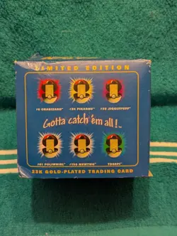 Vintage 1999 Pokemon Burger King 23k Gold Plated Trading Card Togepi Blue Sealed - Image 5