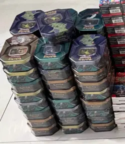 49X Pokemon TCG Trading Card Game Triple Whammy Tin Pack 2024 New Sealed - Image 1
