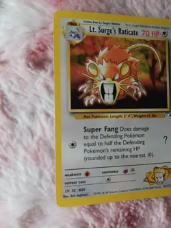 Pokemon Lt. Surge's Raticate Gym Heroes Unlimited 51/132 TCG Card - Image 2