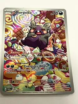 Pokemon Morpeko 206/182 SV04: Paradox Rift Holo Illustration Rare Full Art Card - Image 1